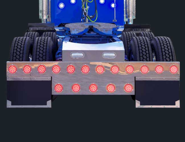 45" PANEL REAR T-BAR W/17-4" ROUND LIGHT HOLES