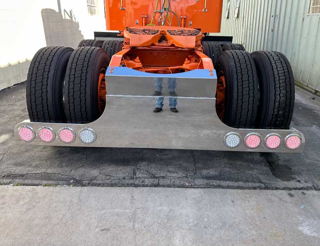 34" PANEL RAZORED REVERSE REAR T-BAR W/8-4" ROUND LIGHT HOLES