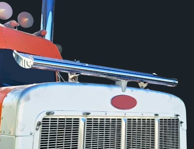 9-1/2" WIDE HOOD WING - FITS MOST PETERBILT & FREIGHTLINER HOODS