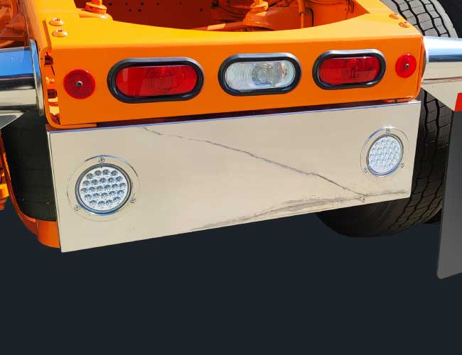 34"x10" REAR PANEL W/2-4" ROUND LIGHT HOLES