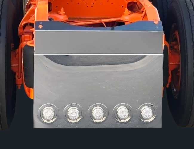 34"x18" SQUARED REAR PANEL W/5-4" ROUND LIGHT HOLES