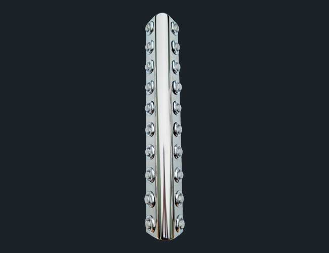 17" ROUNDED FILTER PANEL W/10-3/4" LIGHT HOLES PER SIDE