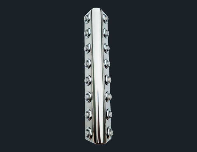 14" ROUNDED FILTER PANEL W/8-3/4" LIGHT HOLES PER SIDE