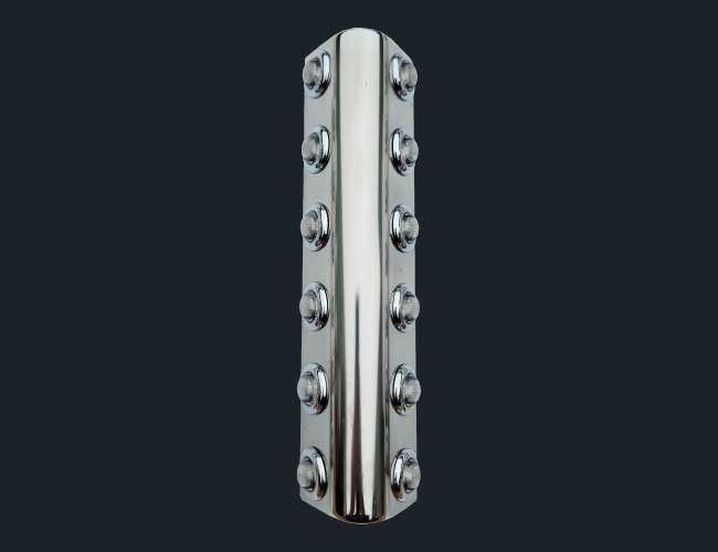 11" ROUNDED FILTER PANEL W/6-3/4" LIGHT HOLES PER SIDE