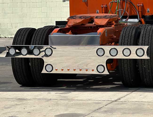 45" PANEL JAGGED EDGED REAR T-BAR W/10-4" ROUND & 7-3/4" LIGHT HOLES