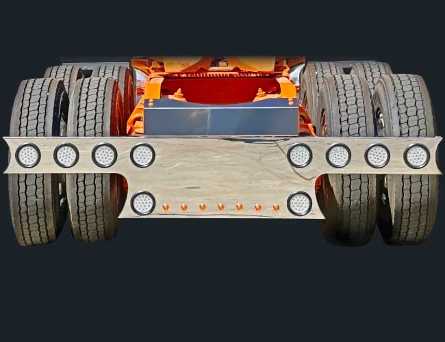45" PANEL JAGGED EDGED REAR T-BAR W/10-4" ROUND & 7-3/4" LIGHT HOLES