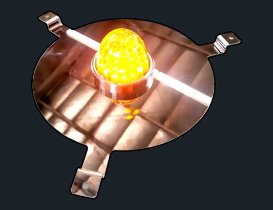 15" DONALDSON FILTER TOP SCREEN LIGHT BRACKETS W/1-WATERMELON LIGHT HOLE EACH SIDE