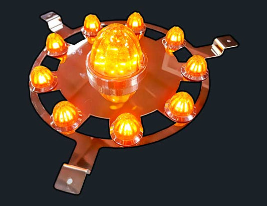 15" DONALDSON FILTER TOP SCREEN LIGHT BRACKETS W/1-WATERMELON & 9-3/4" LIGHT HOLES EACH SIDE