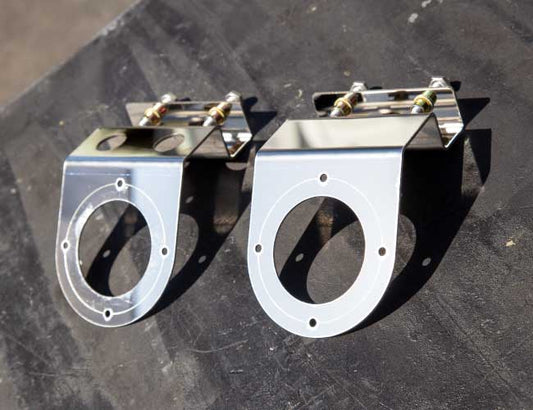 UNDER FRAME DOWNWARD 50 DEGREE LIGHT BRACKET W/1-WATERMELON & 2-3/4" LIGHT HOLES