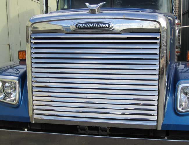 1 PC. HOOD GRILL W/18 LOUVERS (SQUARE HEADLIGHTS)