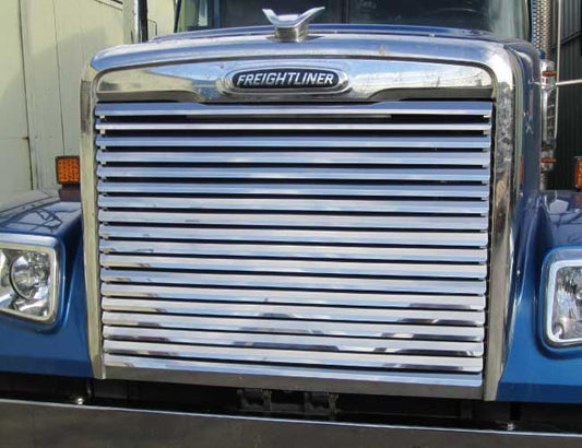 1 PC. HOOD GRILL W/18 LOUVERS (SQUARE HEADLIGHTS)