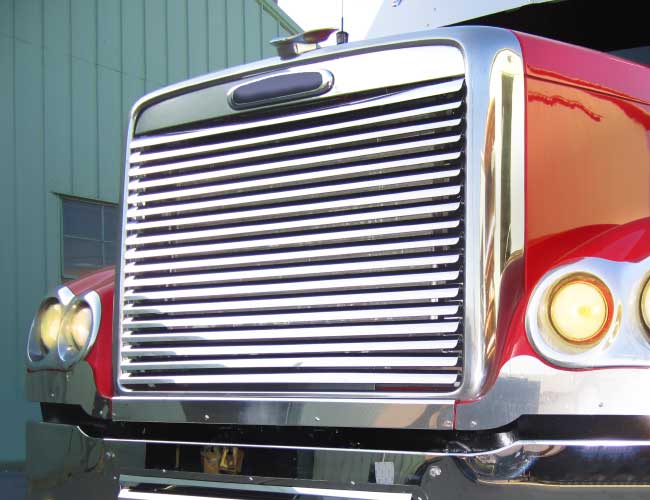 1 PC. HOOD GRILL W/18 LOUVERS (ROUND HEADLIGHTS)