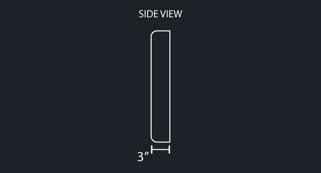 20"x18" TAPERED BOXED END STANDARD MOUNT SQUARE BUMPER W/TOW HOLES
