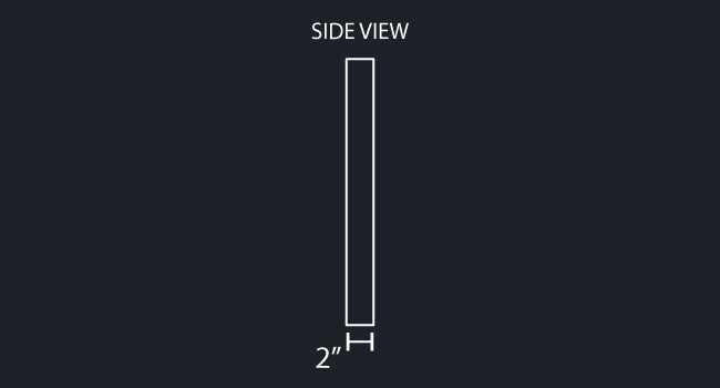 20" MITERED STANDARD MOUNT BUMPER W/TOW HOLES