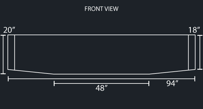20"X18" TAPERED UNIVERSAL MITERED BLIND MOUNT BUMPER