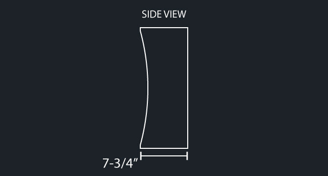 20" UNIVERSAL MITERED ROLLED EAGLE BLIND MOUNT LONG FENDER BUMPER