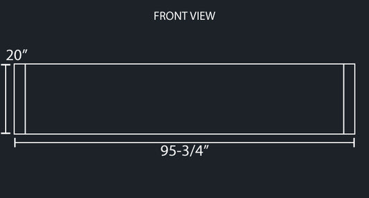 20" MITERED ROLLED EAGLE STANDARD MOUNT LONG FENDER BUMPER W/TOW HOLES