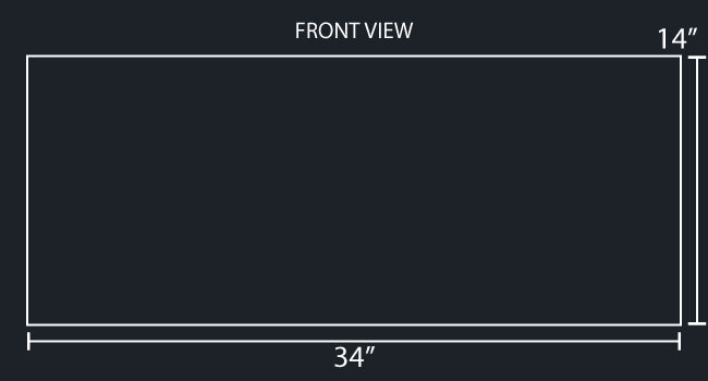 34"x14" REAR PANEL (BLANK)