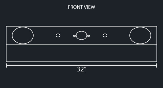 AIR LINE BOX W/SINGLE 7-PIN CONNECTION & 2-4" LIGHT HOLES