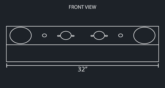 AIR LINE BOX W/DUAL 7-PIN CONNECTION & 2-4" LIGHT HOLES