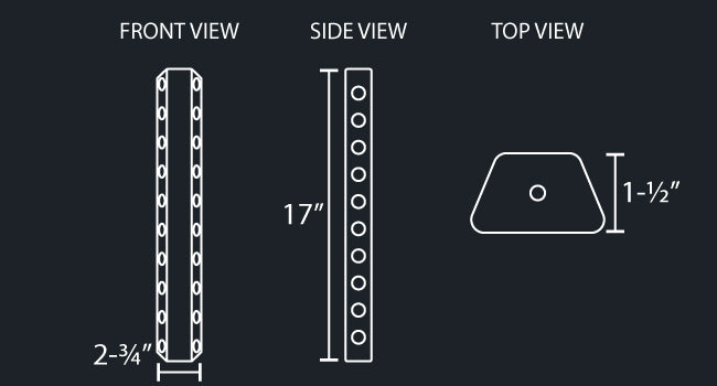 17" FILTER LIGHT PANEL W/10-3/4" LIGHT HOLES PER SIDE
