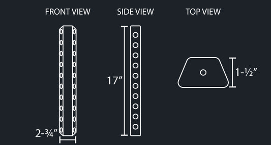 17" FILTER LIGHT PANEL W/10-3/4" LIGHT HOLES PER SIDE