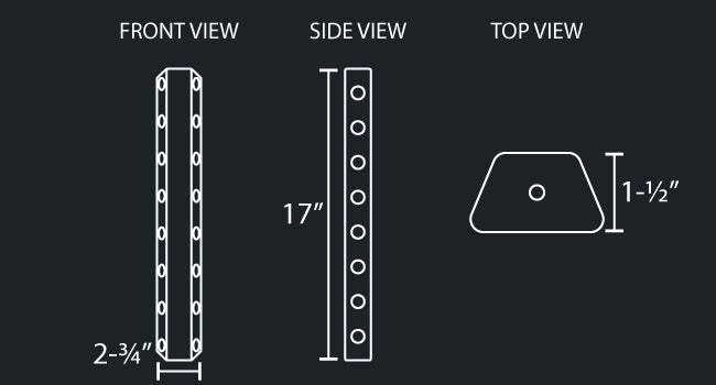 17" FILTER LIGHT PANEL W/8-3/4" LIGHT HOLES PER SIDE