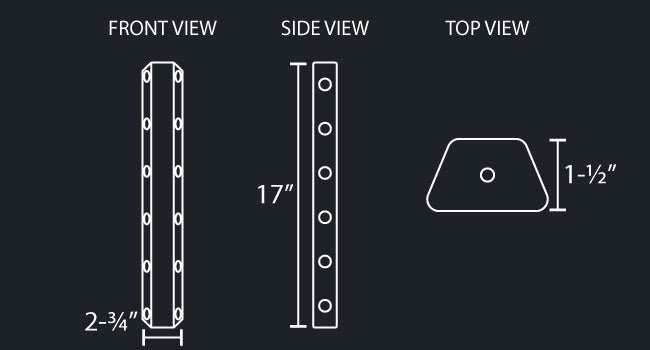 17" FILTER LIGHT PANEL W/6-3/4" LIGHT HOLES PER SIDE