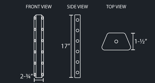 17" FILTER LIGHT PANEL W/6-3/4" LIGHT HOLES PER SIDE