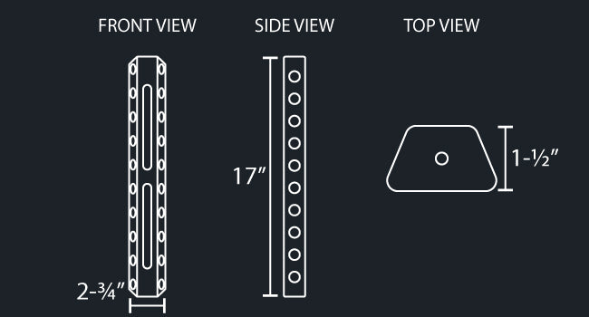 17" FILTER LIGHT PANEL W/10-3/4" LIGHT HOLES PER SIDE & 2-6" LIGHT SLOT HOLE