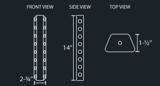 14" FILTER LIGHT PANEL W/8-3/4" LIGHT HOLES PER SIDE