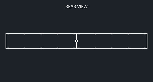 10" REAR LIGHT BAR W/8-OVAL LIGHT HOLES