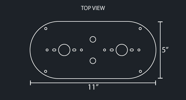 DOOR DOME LIGHT PLATE W/2-WATERMELON LIGHT HOLES