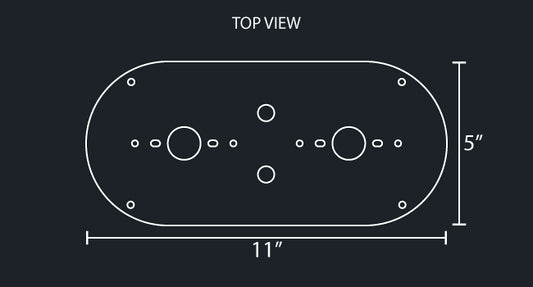 DOOR DOME LIGHT PLATE W/2-WATERMELON LIGHT HOLES