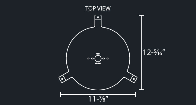 15" DONALDSON FILTER TOP SCREEN LIGHT BRACKETS W/1-WATERMELON LIGHT HOLE EACH SIDE