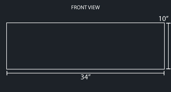 34"x10" REAR PANEL (BLANK)