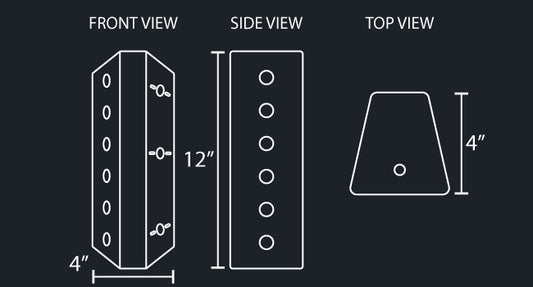 12" FILTER LIGHT PANEL W/3-WATERMELON & 6-3/4" LIGHT HOLES