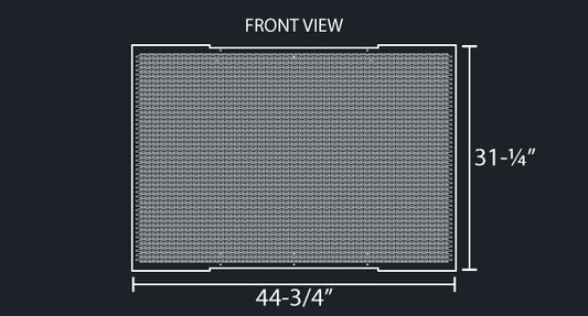 CORONADO SQUARE HEADLIGHT - 14 GAUGE FL PUNCH GRILL MESH INSERT