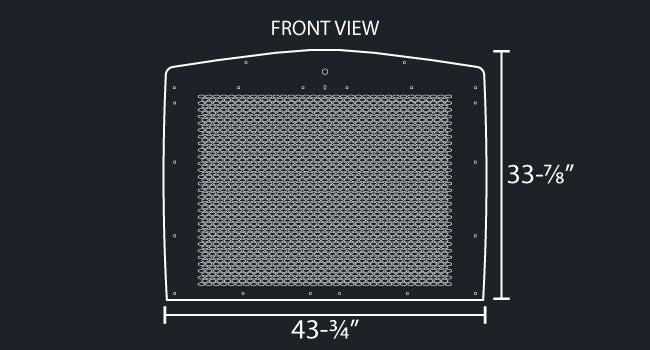 T800 14 GAUGE OVAL PUNCH GRILL MESH INSERT