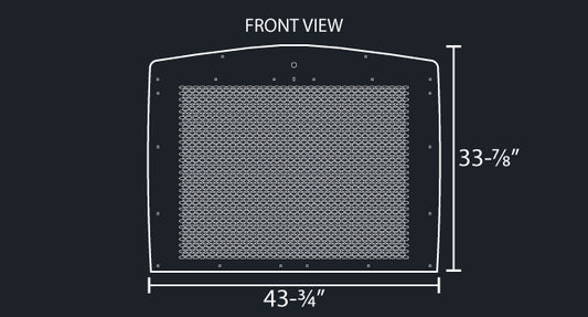 T800 14 GAUGE OVAL PUNCH GRILL MESH INSERT