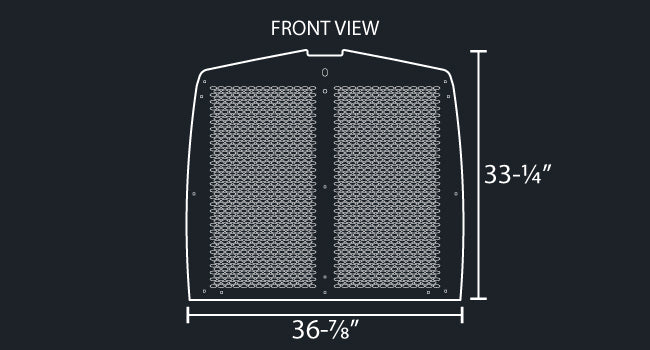 T600 16 GAUGE OVAL PUNCH GRILL MESH INSERT