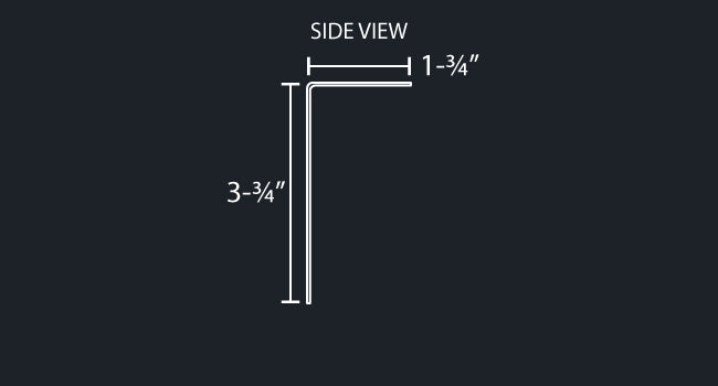 STAINLESS STEEL L-BRACKET W/1-OVAL LIGHT HOLE