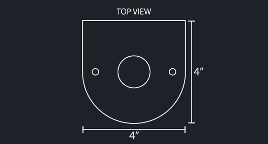 STAINLESS STEEL L-BRACKET W/1-WATERMELON LIGHT HOLE