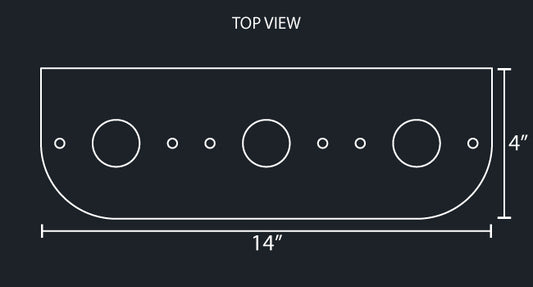 STAINLESS STEEL L-BRACKET W/3-WATERMELON LIGHT HOLES