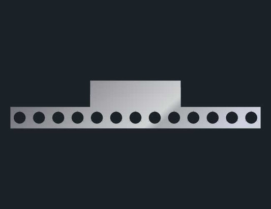 34" PANEL REVERSE REAR T-BAR W/13-4" ROUND LIGHT HOLES