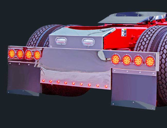 45" PANEL REAR T-BAR W/8-4" ROUND & 9-3/4" LIGHT HOLES