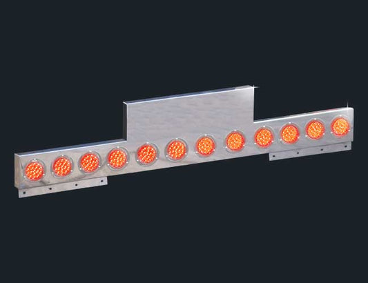 34" PANEL REVERSE REAR T-BAR W/12-4" ROUND LIGHT HOLES