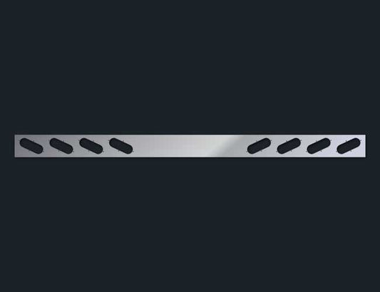 6" REAR LIGHT BAR W/8-OVAL LIGHT HOLES