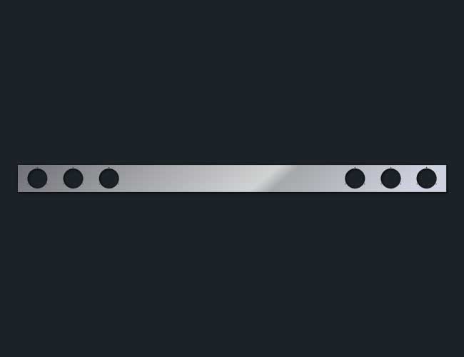 6" REAR LIGHT BAR W/6-4" LIGHT HOLES
