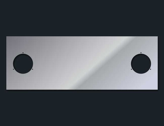 34"x12" REAR PANEL W/2-4" ROUND LIGHT HOLES